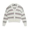  SWE MOHAIR CARDIGAN - STRIPED GRAY 
