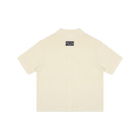  SWE CROCHET KNIT SHIRT - CREAM 
