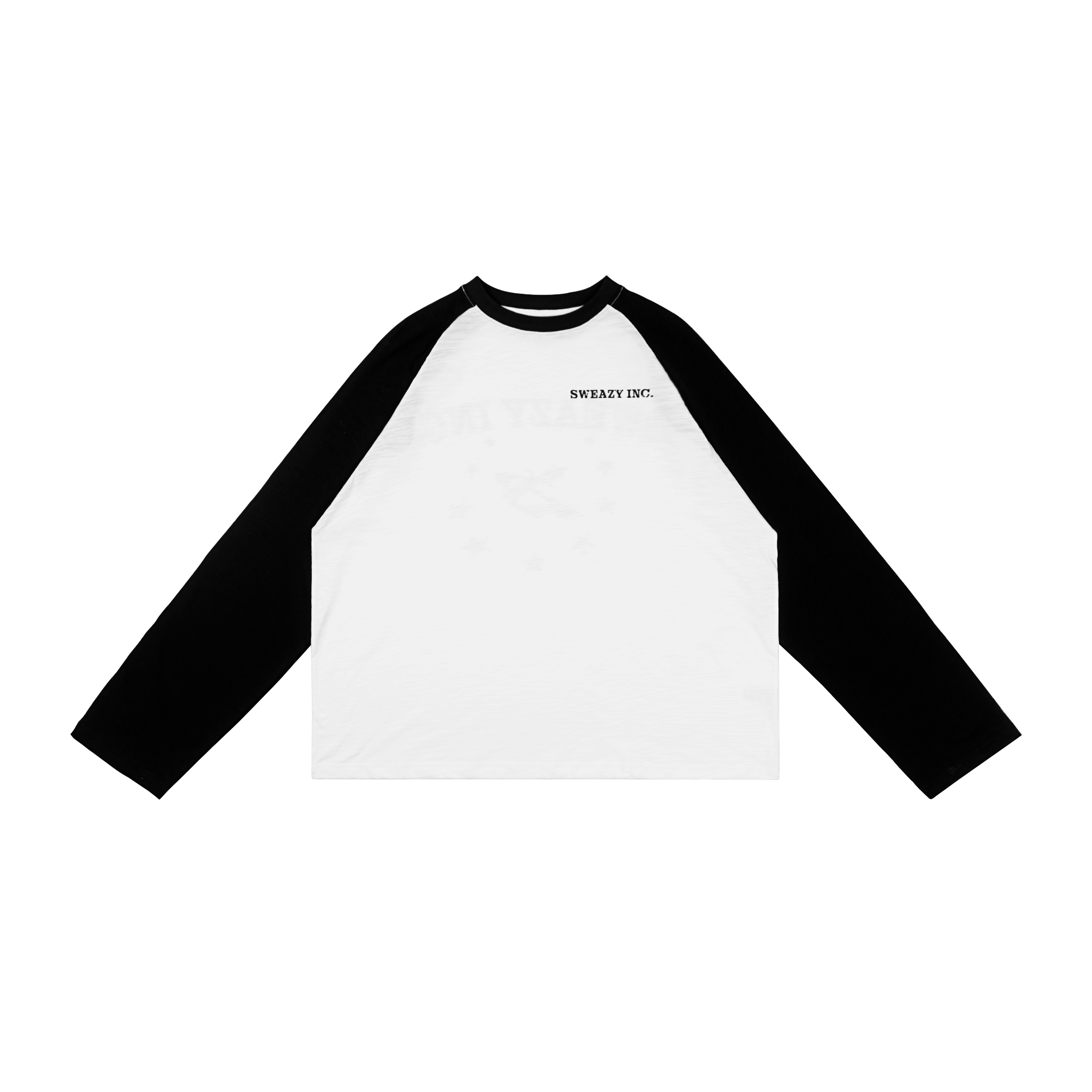  SWE SLUB RAGLAN L/S TEE - BLACK/WHITE 