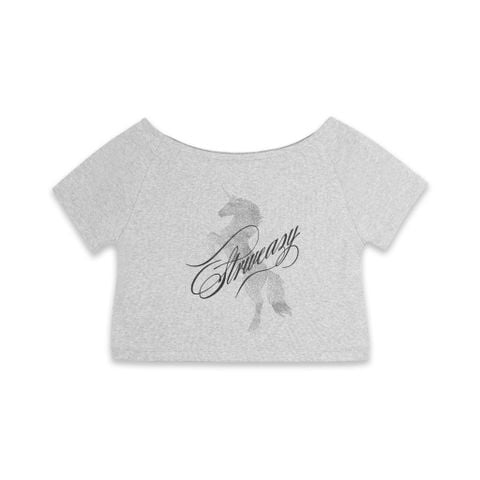  SWE DREAM OFF-SHOULDER TEE - GRAY 