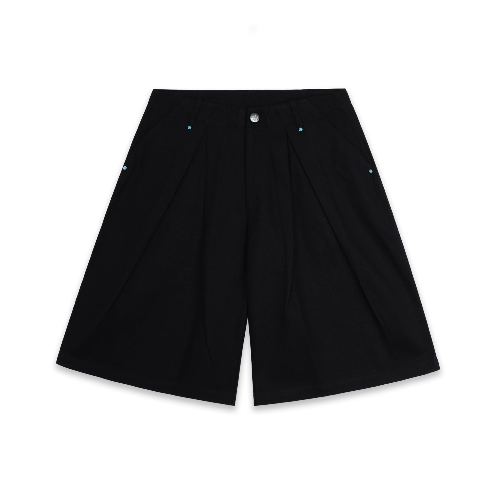  SWE PLEATED WIDE SHORTS - BLACK 