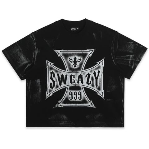  SWE CROSS BOXY TEE - BLACK 