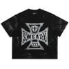  SWE CROSS BOXY TEE - BLACK 