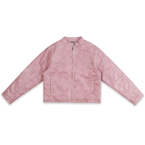  SWE BLOSSOM LEATHER JACKET - PINK 
