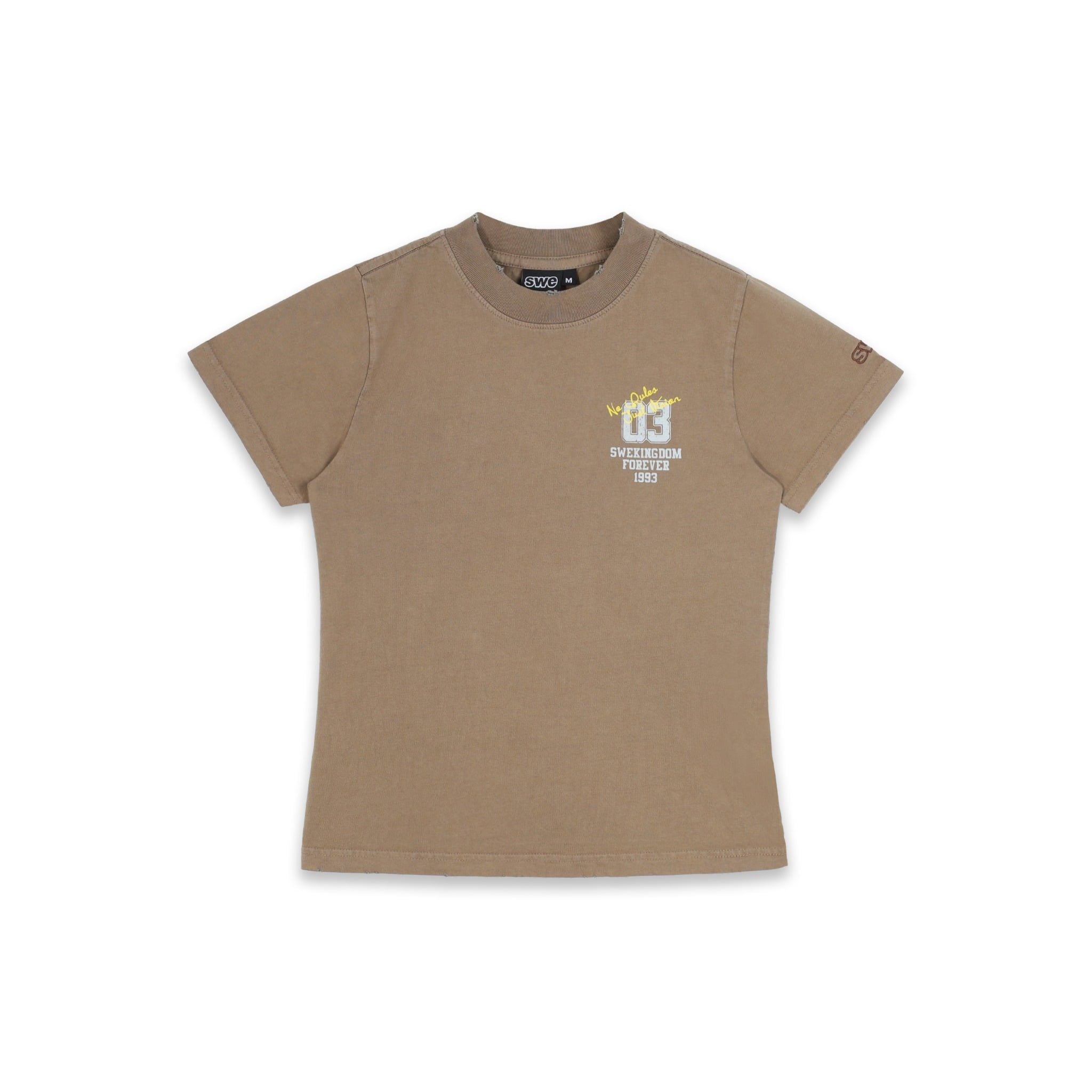  SWE HERITAGE BABY TEE - WASHED BROWN 