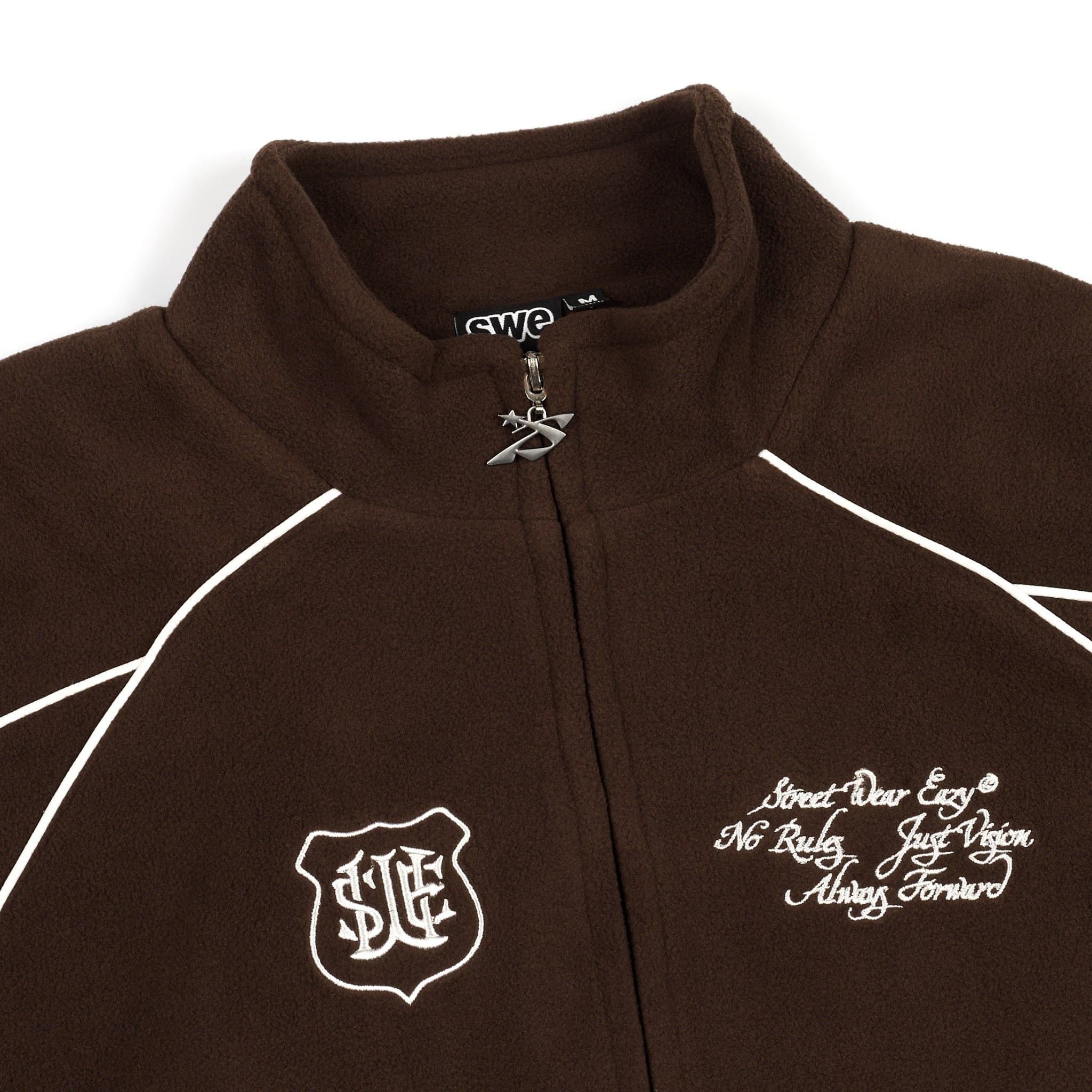  SWE TRACK FLEECE JACKET - BROWN 