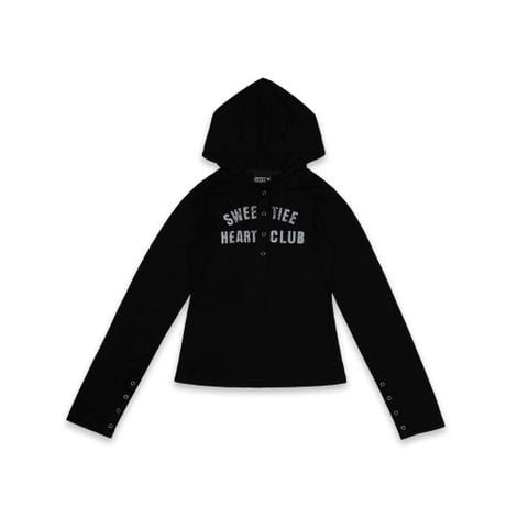  SWE ETIE BUTTON L/S TEE - BLACK 