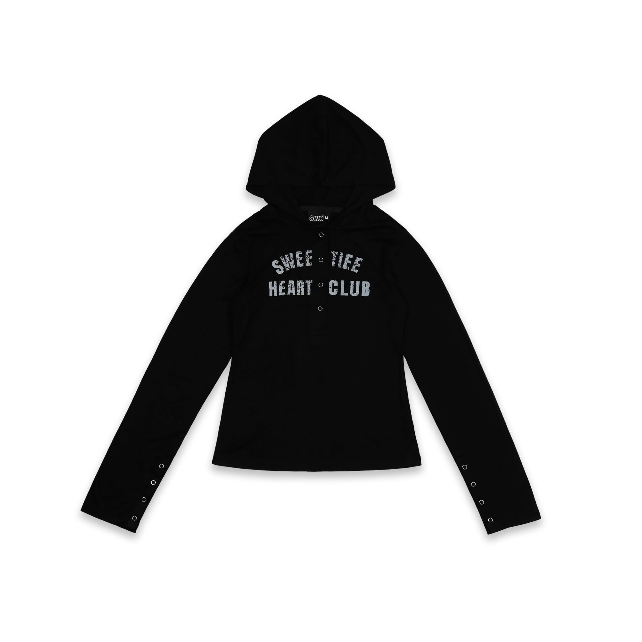  SWE ETIE BUTTON L/S TEE - BLACK 