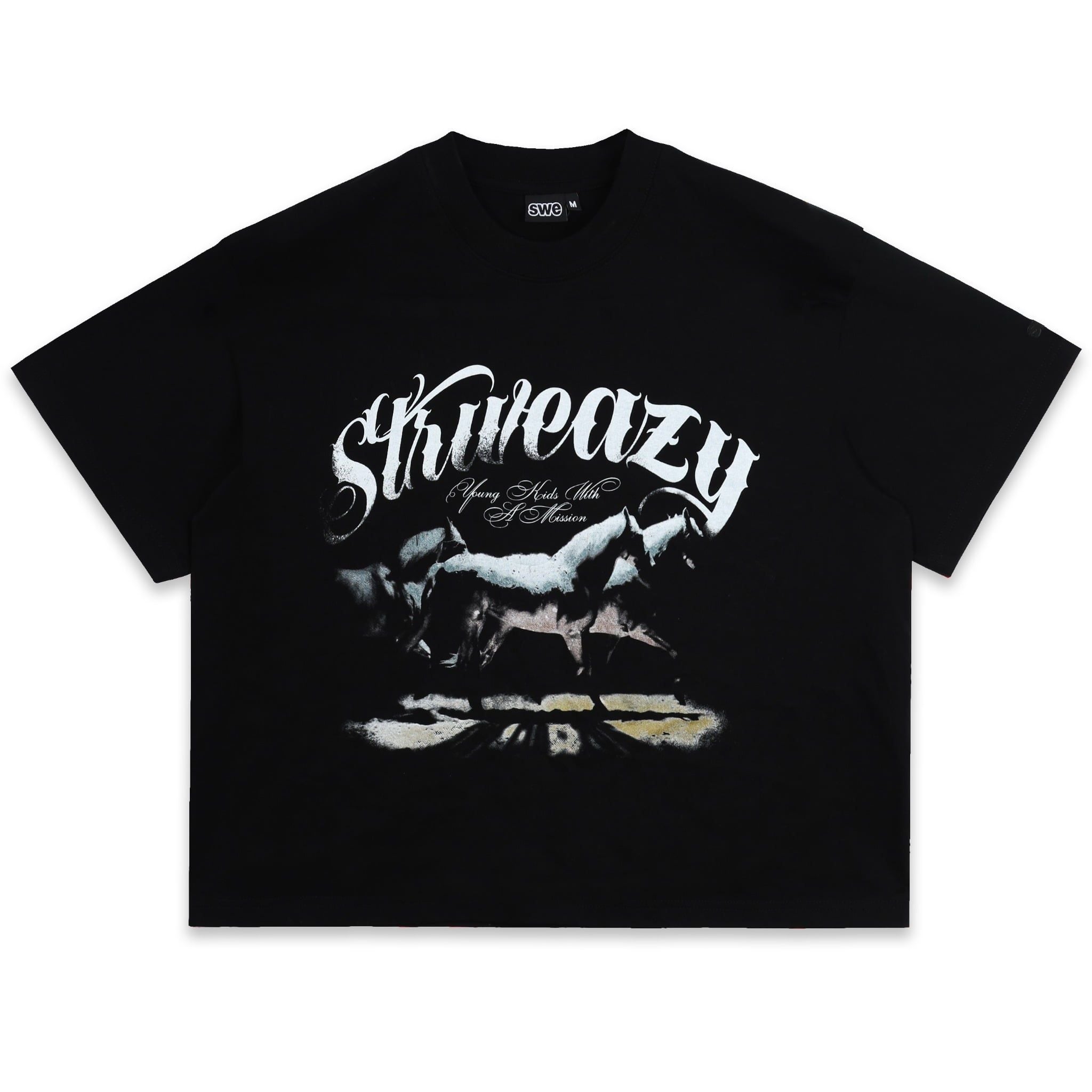  SWE STAMPEDE BOXY TEE - BLACK 