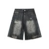  SWE INTERCUT DENIM SHORTS - WASHED BLACK 