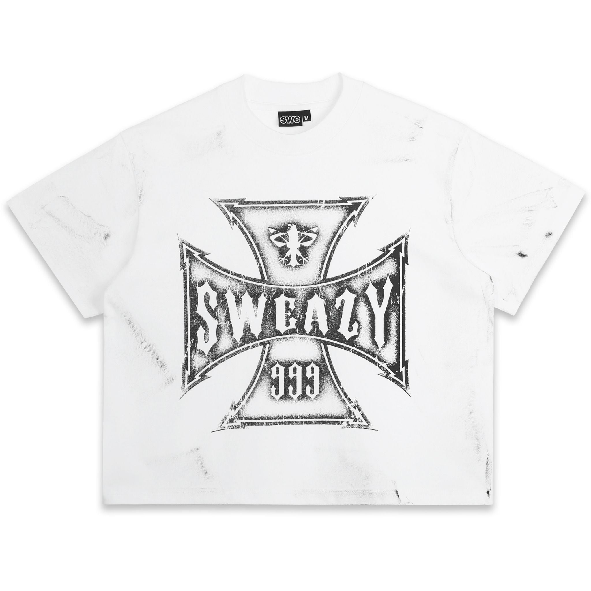  SWE CROSS BOXY TEE - WHITE 