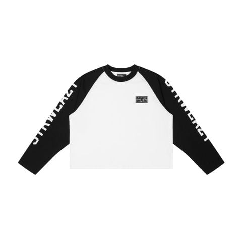  SWE TRACKSIDE L/S TEE - BLACK/WHITE 