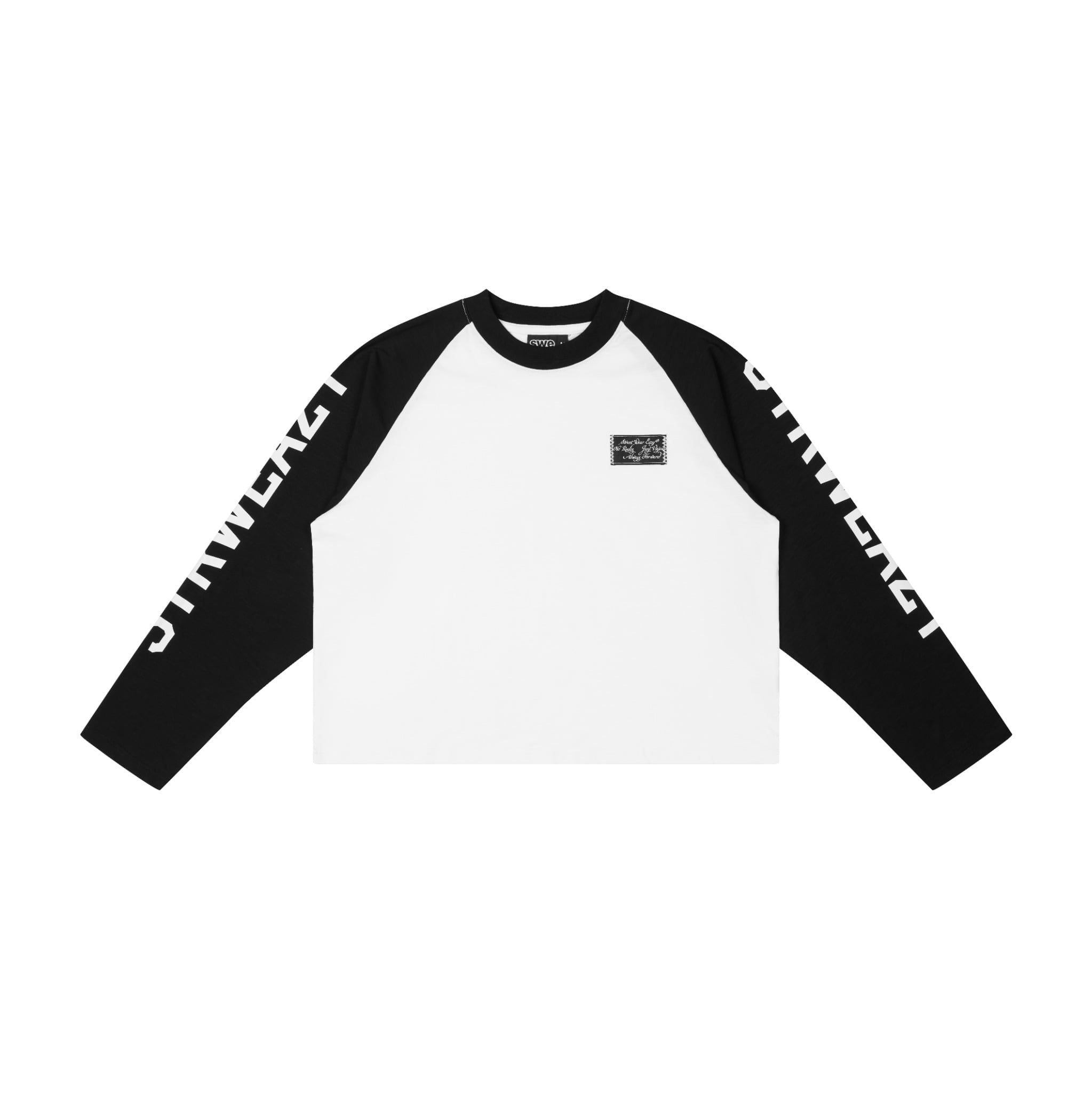  SWE TRACKSIDE L/S TEE - BLACK/WHITE 