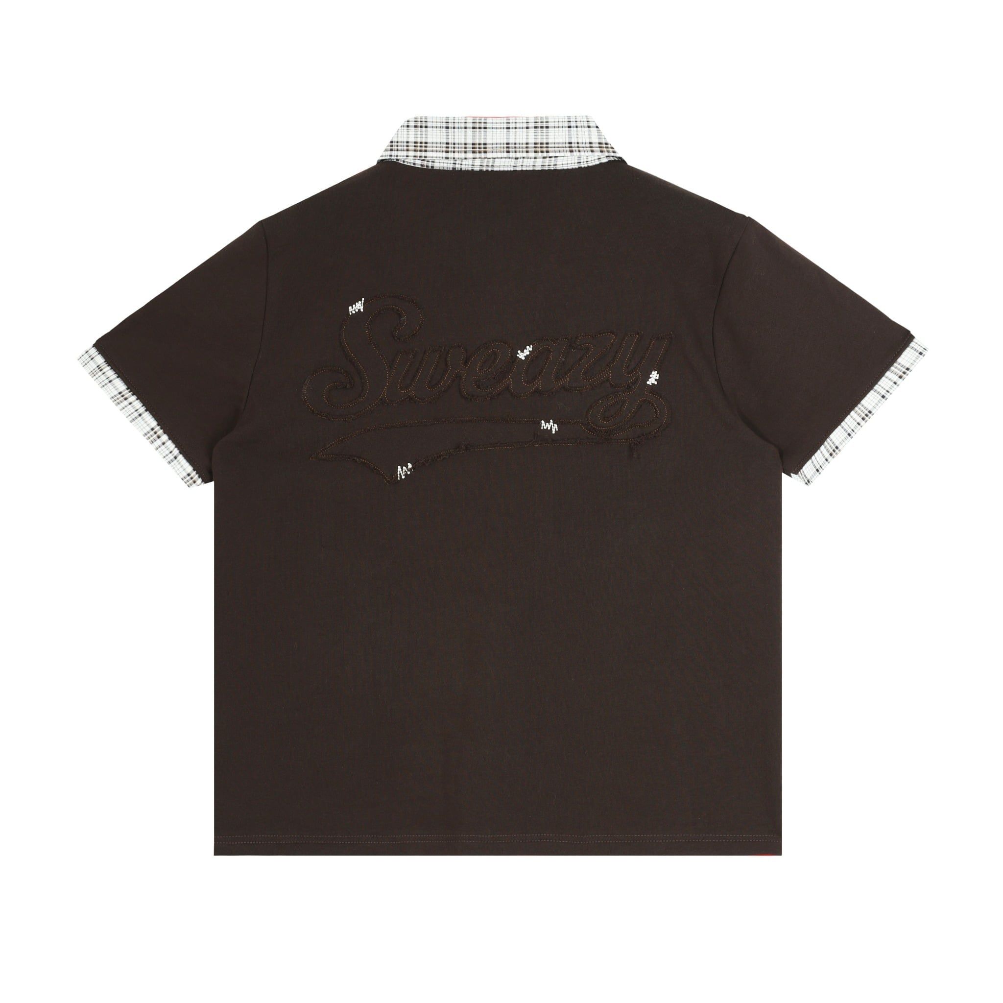  SWE PLAID POLO - BROWN 