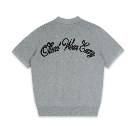  SWE KNIT POLO - GRAY 