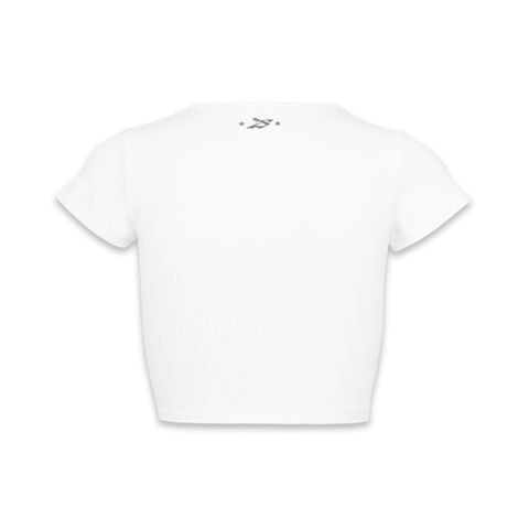  SWE MELTED EDGE CROPTOP - WHITE 