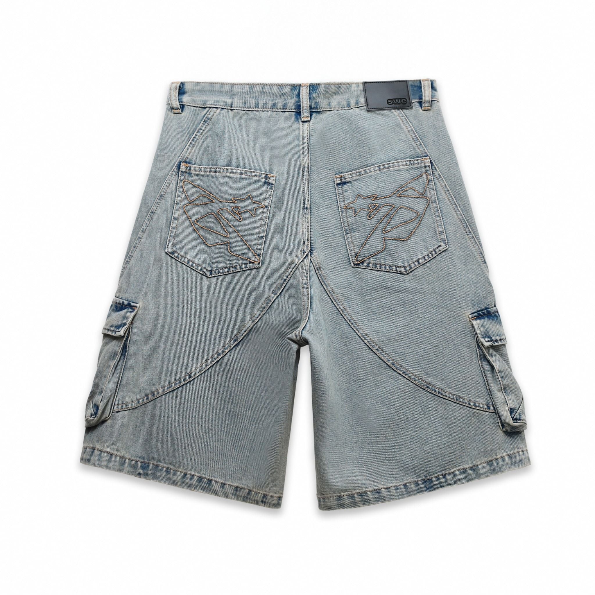  SWE NOMAD DENIM SHORTS - WASHED BLUE 