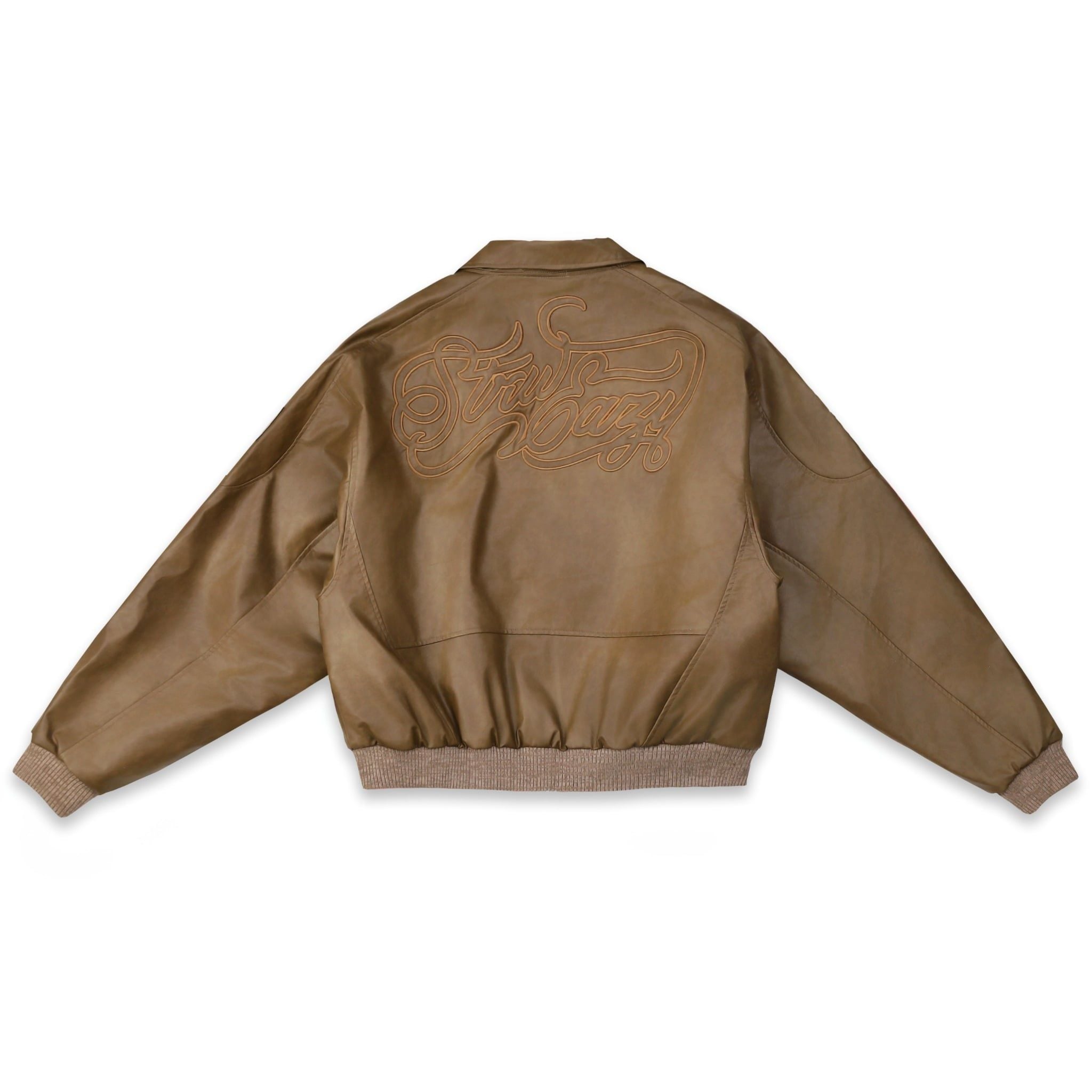  SWE EAZY LEATHER BOMBER - BROWN 
