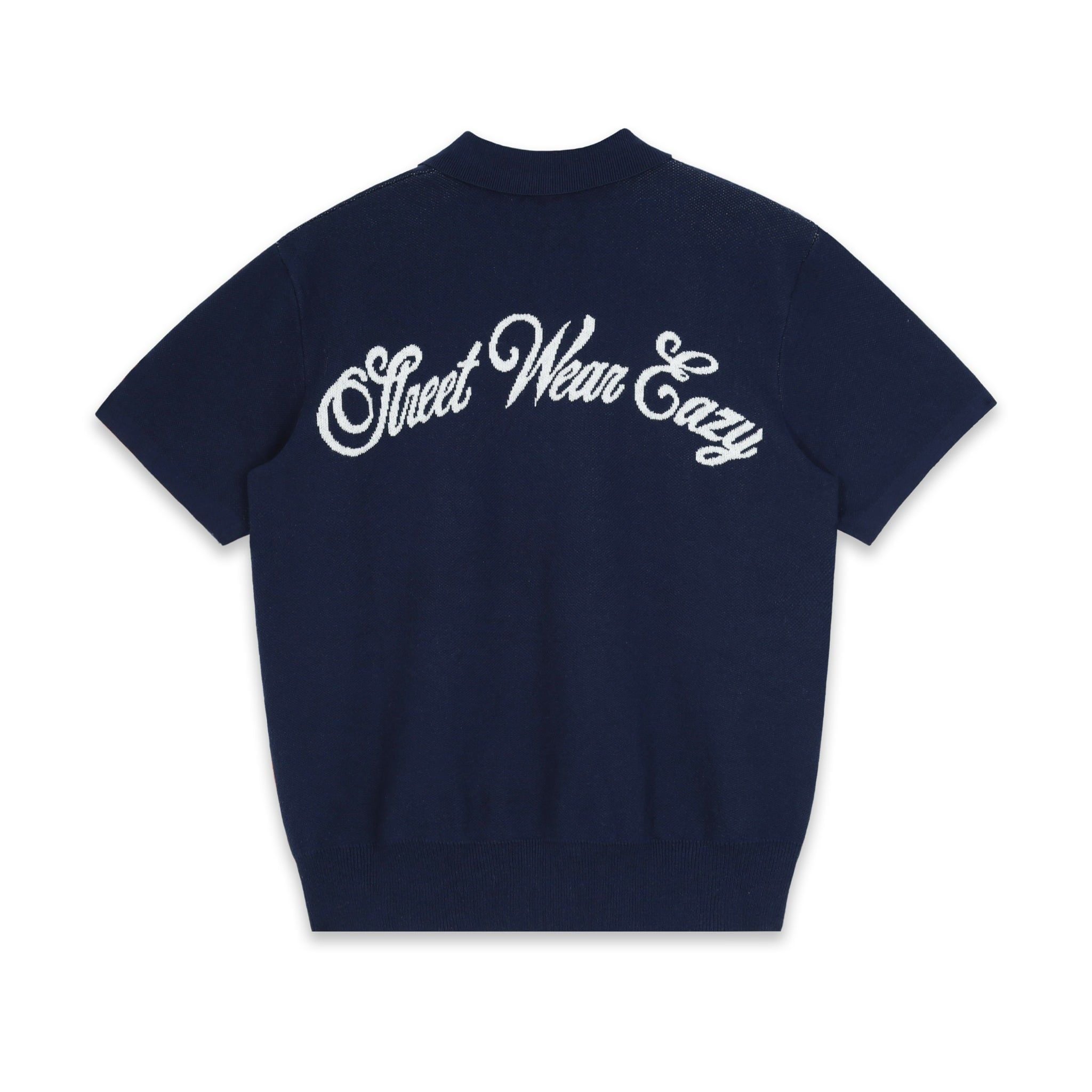  SWE KNIT POLO - NAVY 