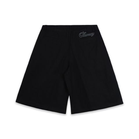  SWE PLEATED WIDE SHORTS - BLACK 
