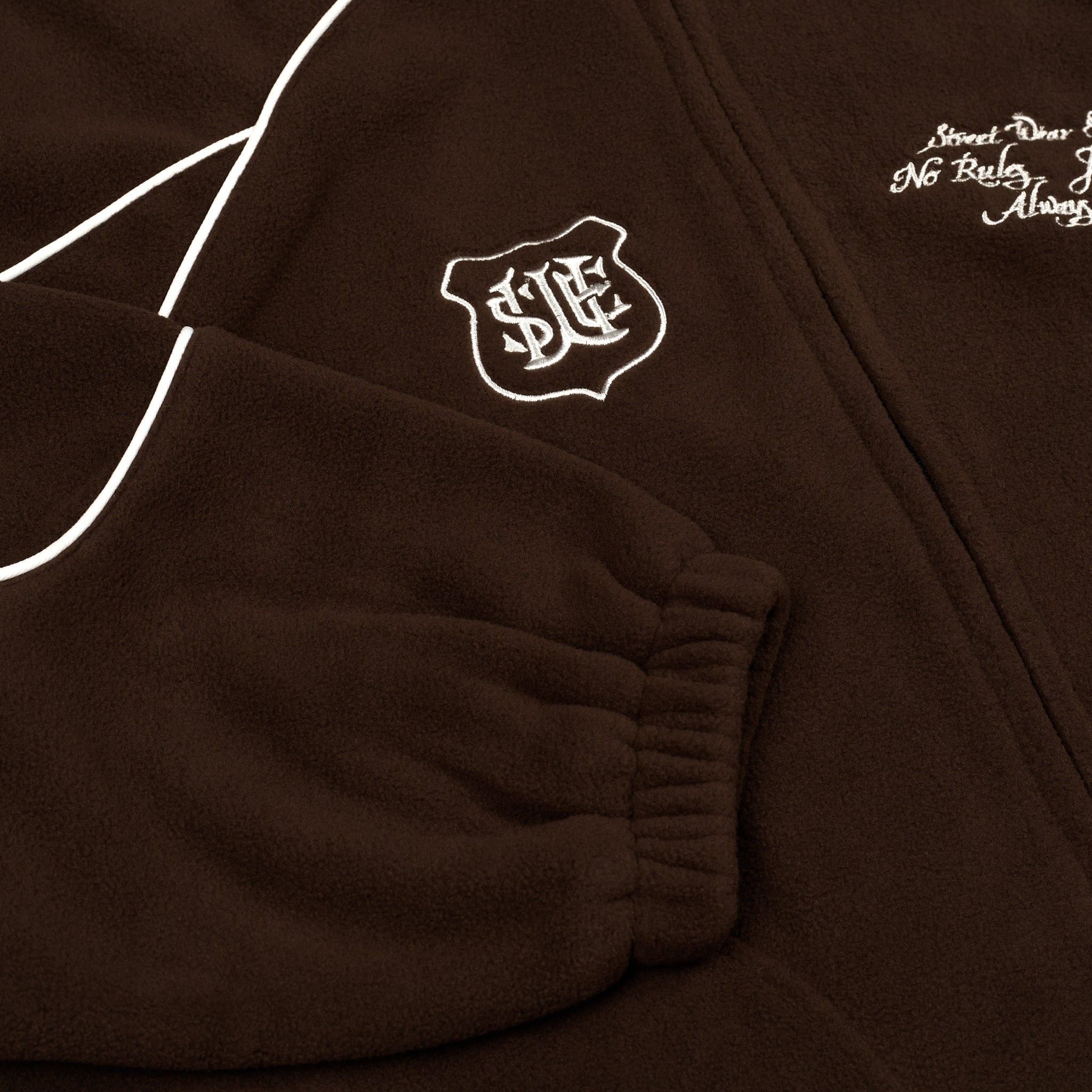  SWE TRACK FLEECE JACKET - BROWN 