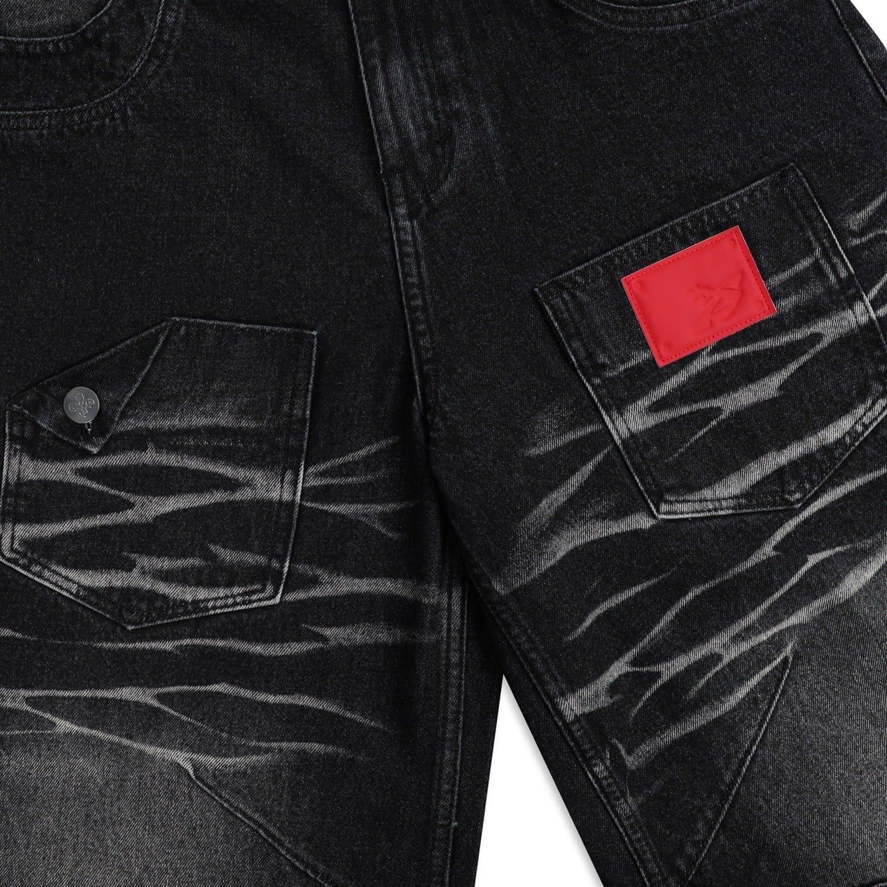  SWE WHISKER JEANS - WASHED BLACK 