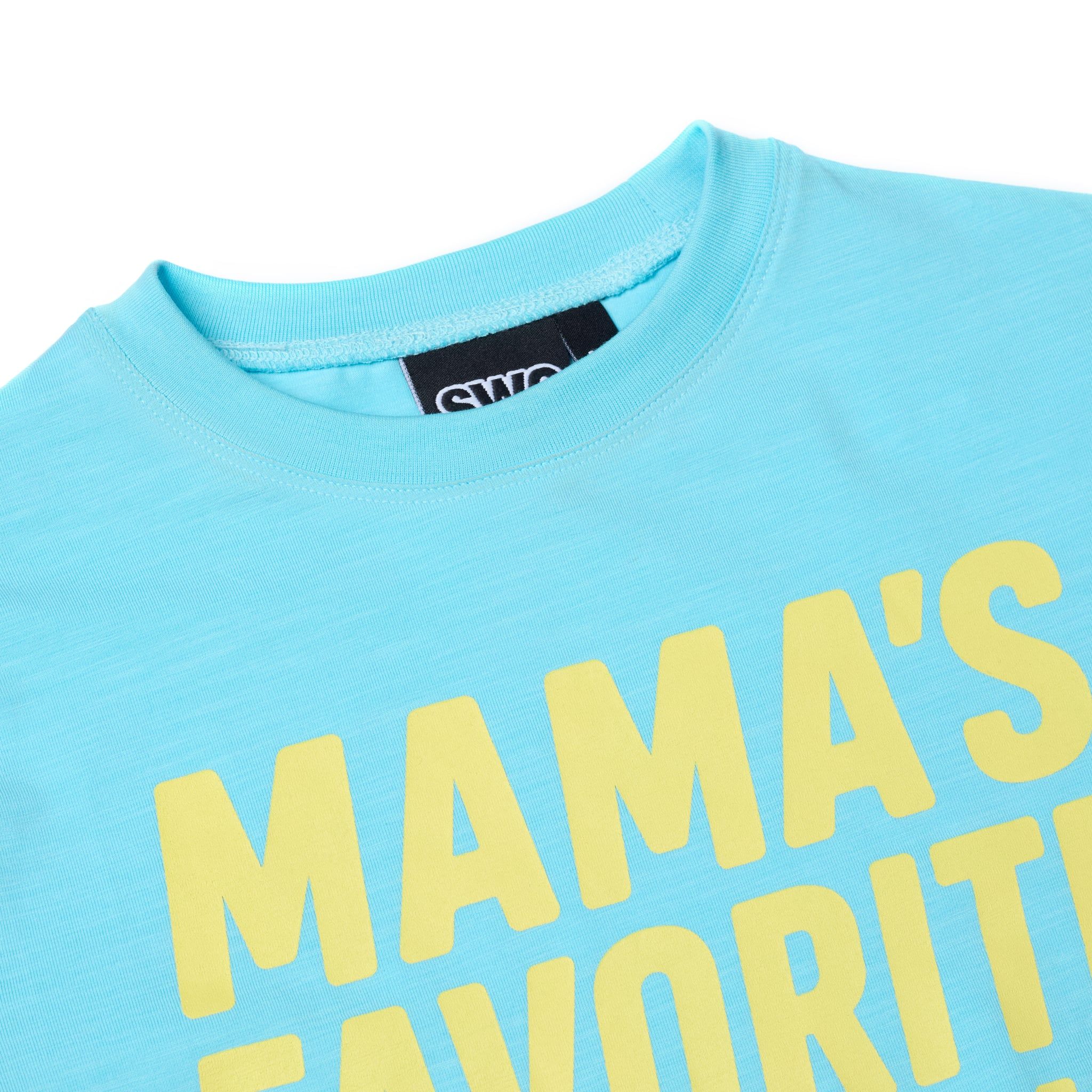  SWE MAMA FAVOR BABY TEE - CYAN 