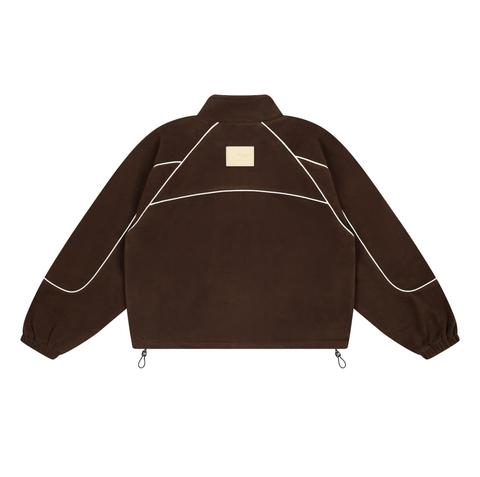  SWE TRACK FLEECE JACKET - BROWN 