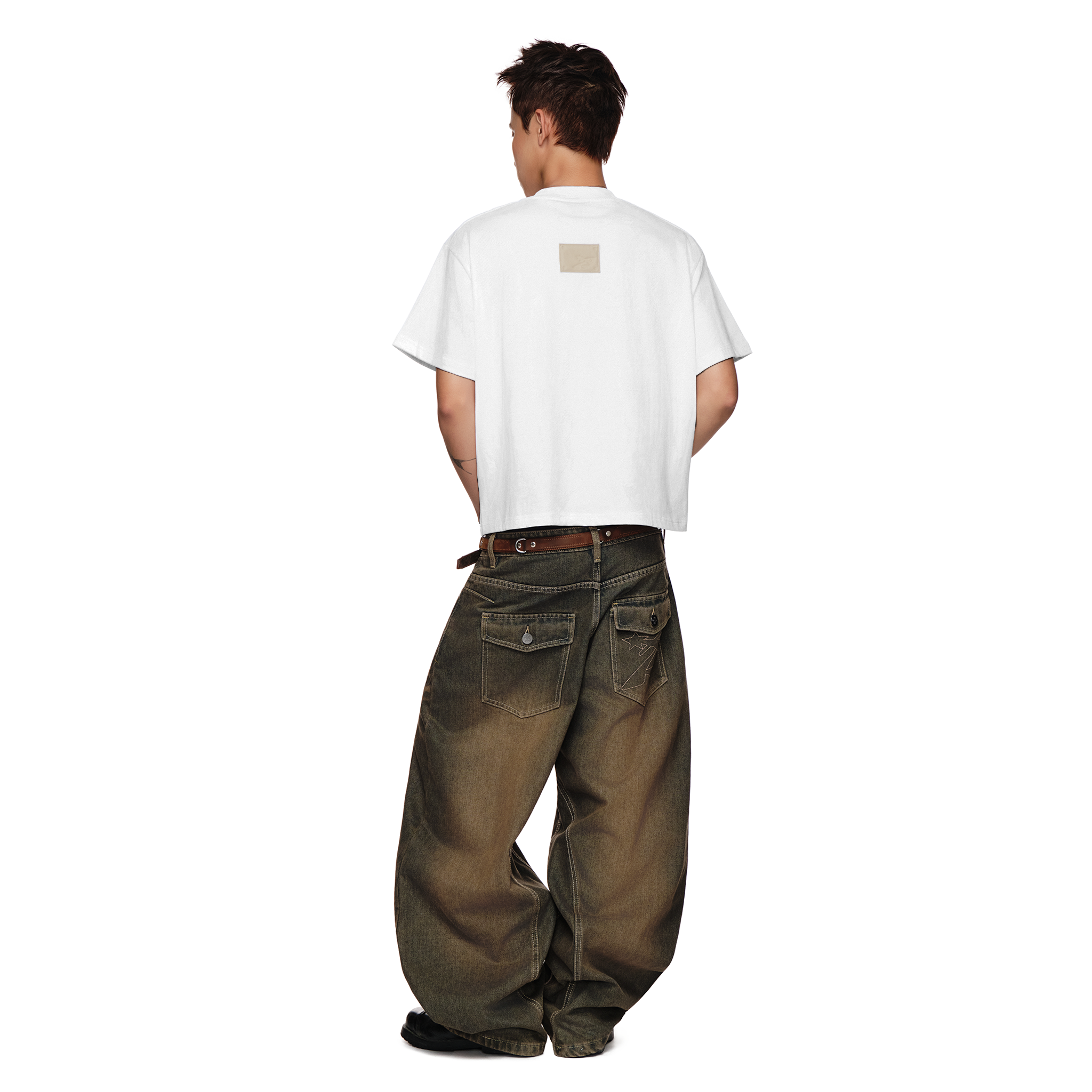  SWE SCARRED JEANS - RUSTED BROWN 