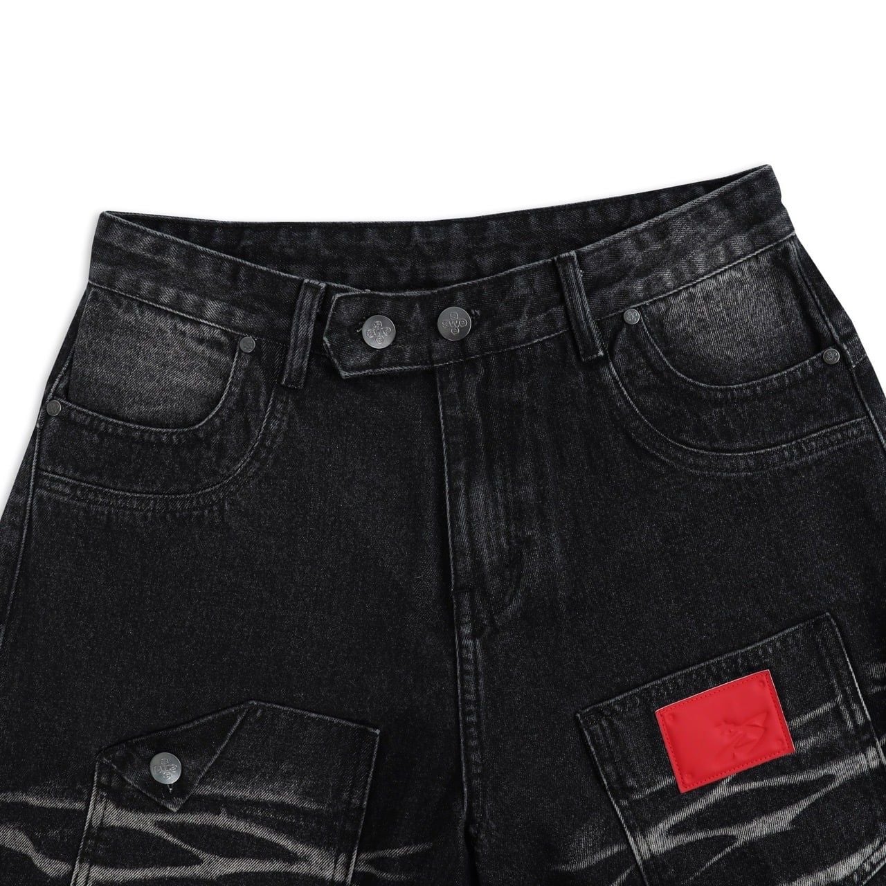  SWE WHISKER JEANS - WASHED BLACK 