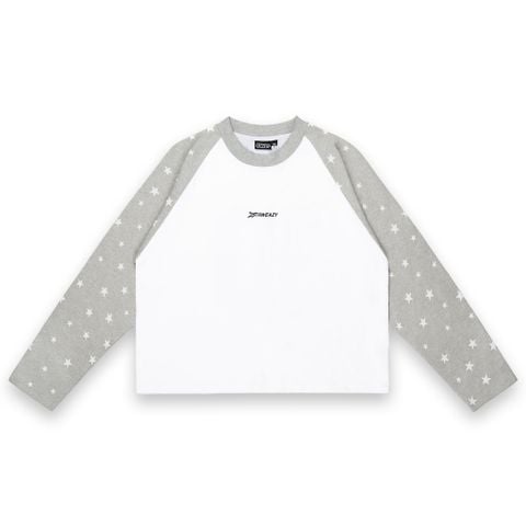  SWE STARFALL BOXY L/S TEE - GRAY/WHITE 