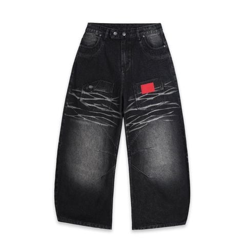  SWE WHISKER JEANS - WASHED BLACK 