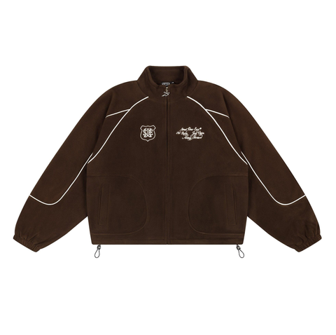  SWE TRACK FLEECE JACKET - BROWN 
