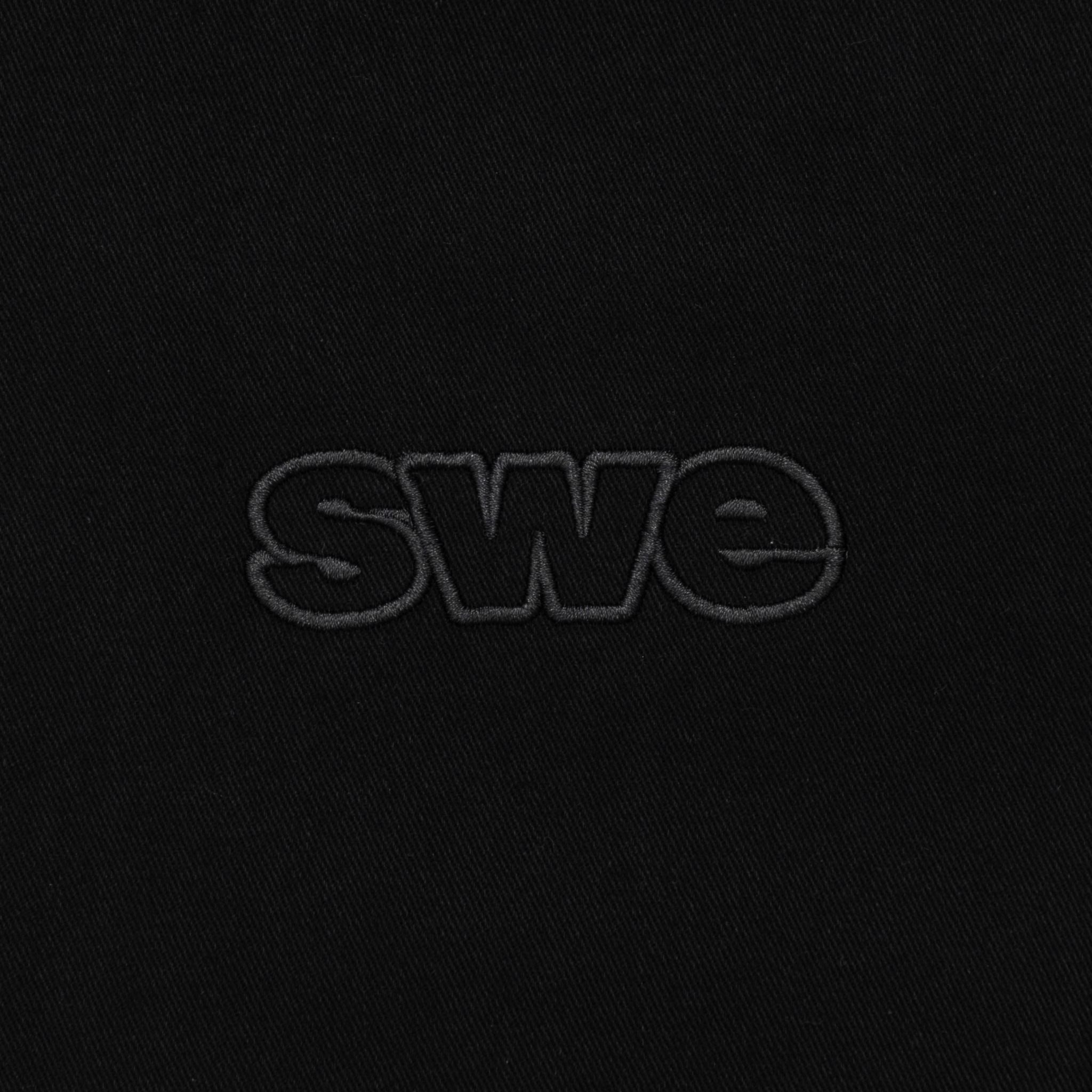  SWE RED BUTTON SHIRT - BLACK 