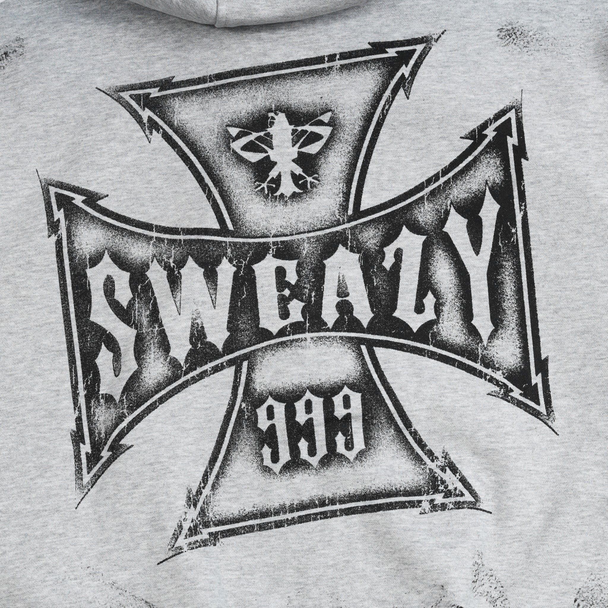  SWE CROSS ZIP HOODIE - GRAY 