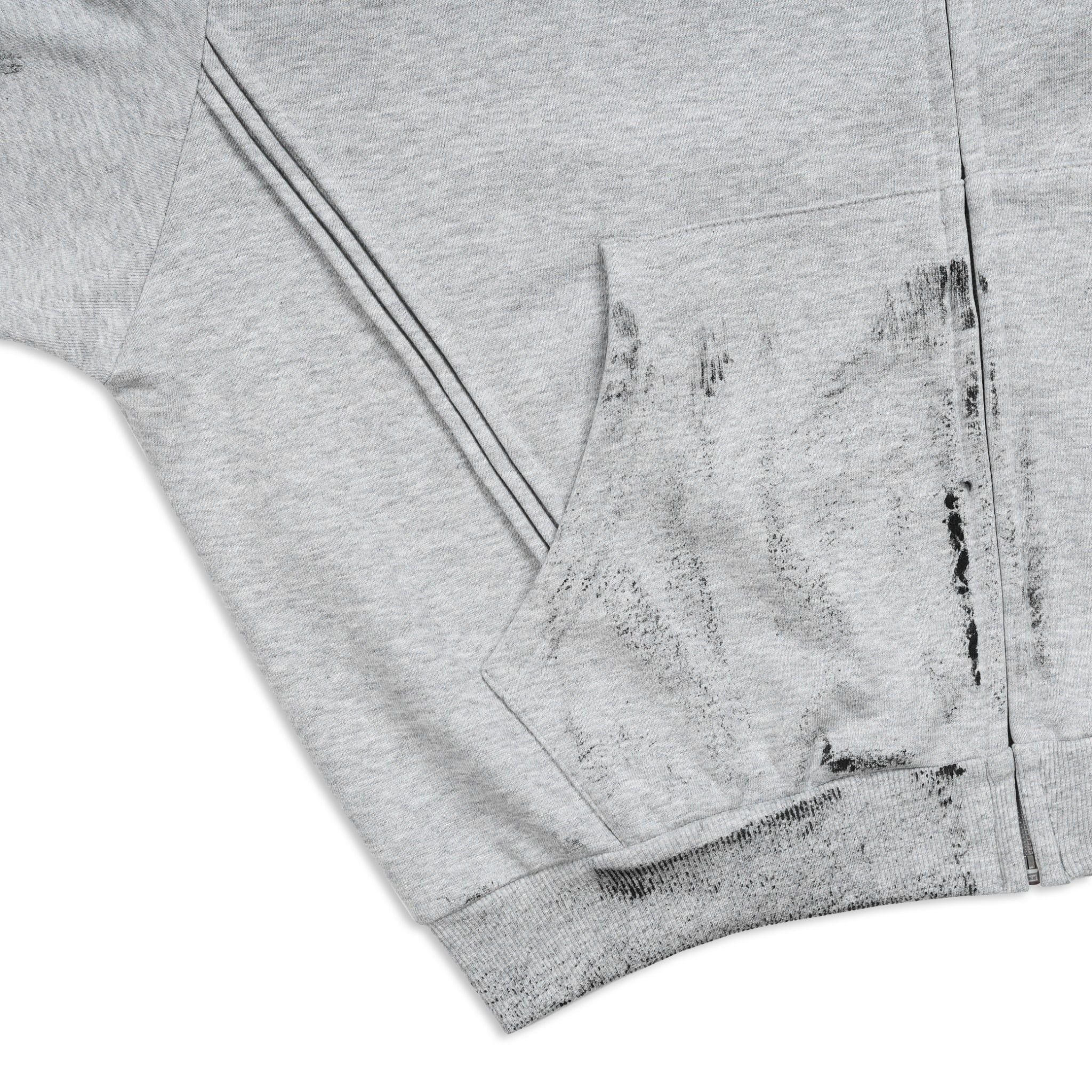  SWE CROSS ZIP HOODIE - GRAY 