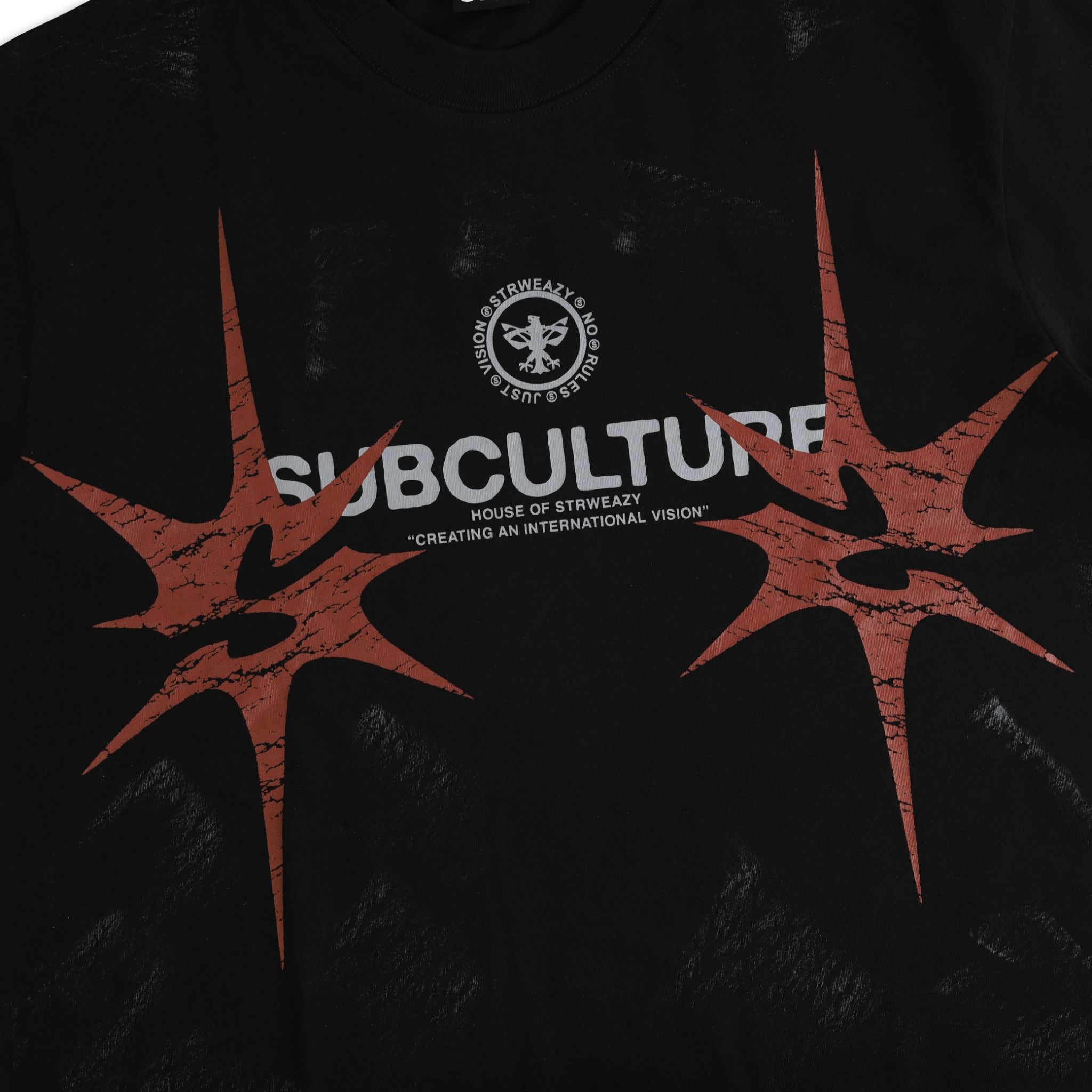  SWE SPIKE BOXY TEE - BLACK 