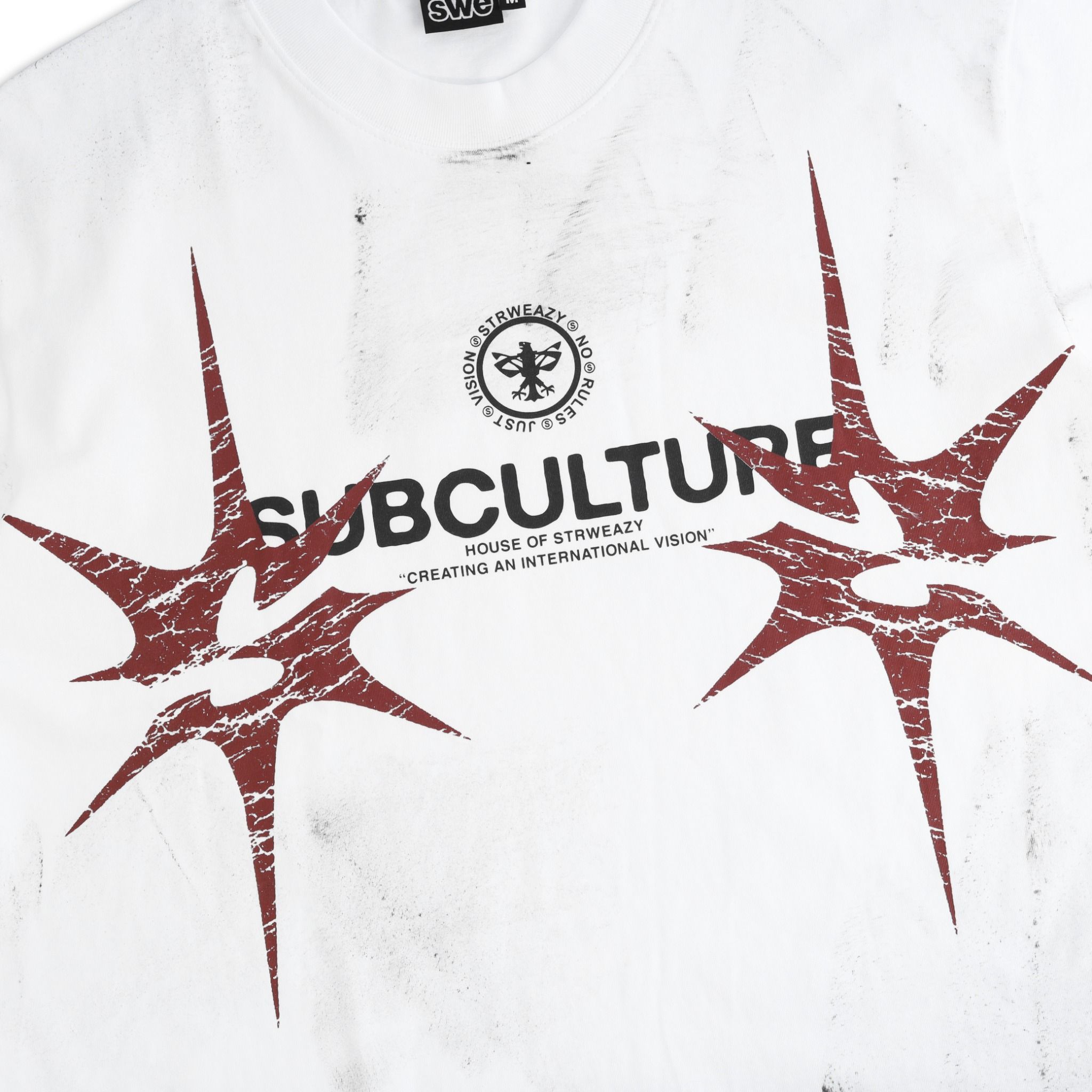  SWE SPIKE BOXY TEE - WHITE 