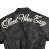  SWE STONEWASHED LEATHER JACKET - BLACK 