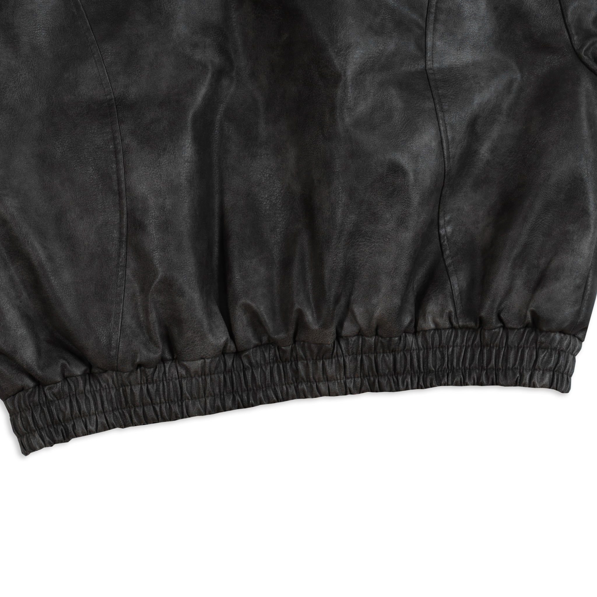  SWE STONEWASHED LEATHER JACKET - BLACK 