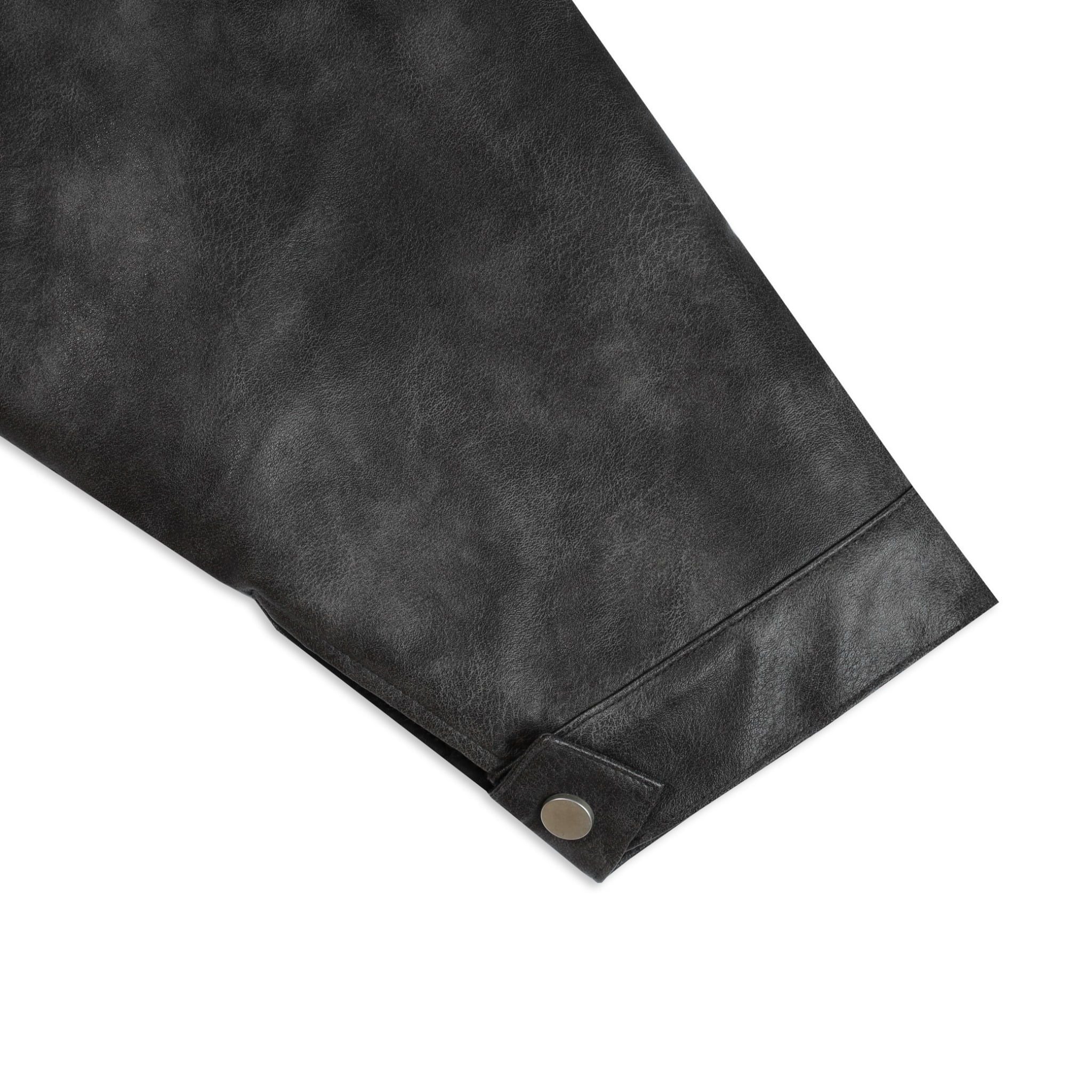  SWE STONEWASHED LEATHER JACKET - BLACK 