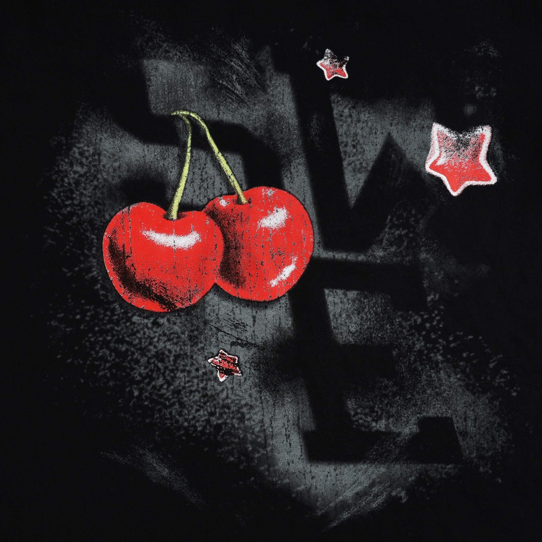  SWE CHERRY BOXY TEE - BLACK 