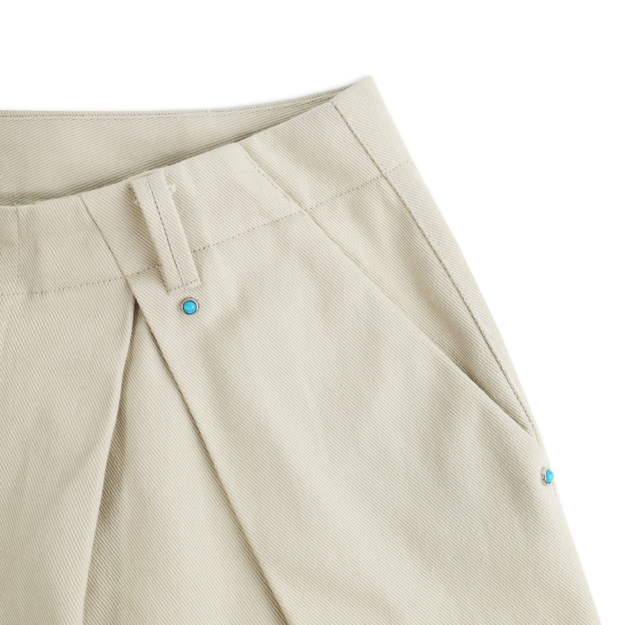  SWE PLEATED WIDE SHORTS - BEIGE 