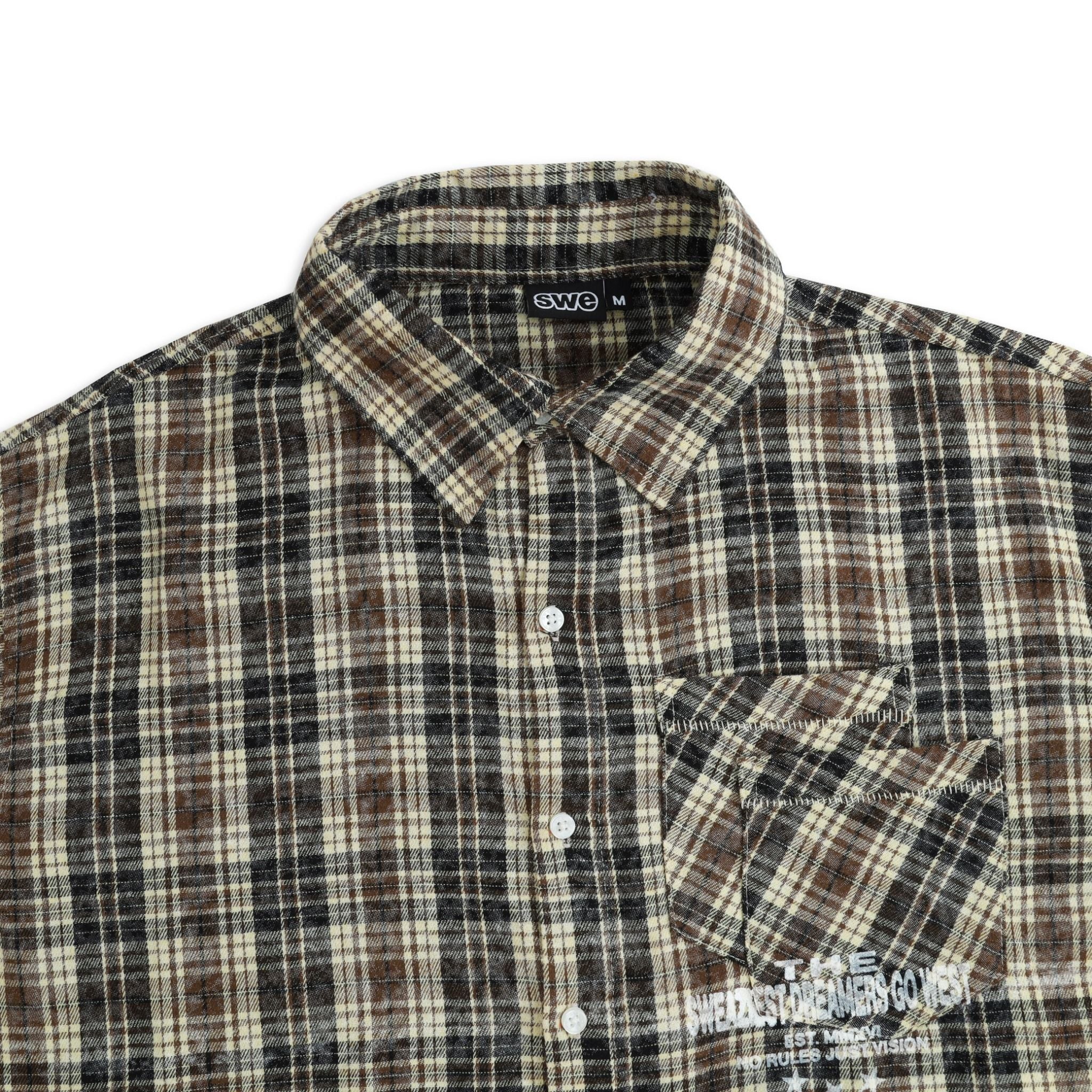  SWE WESTFIELD PLAID SHIRT - BROWN 