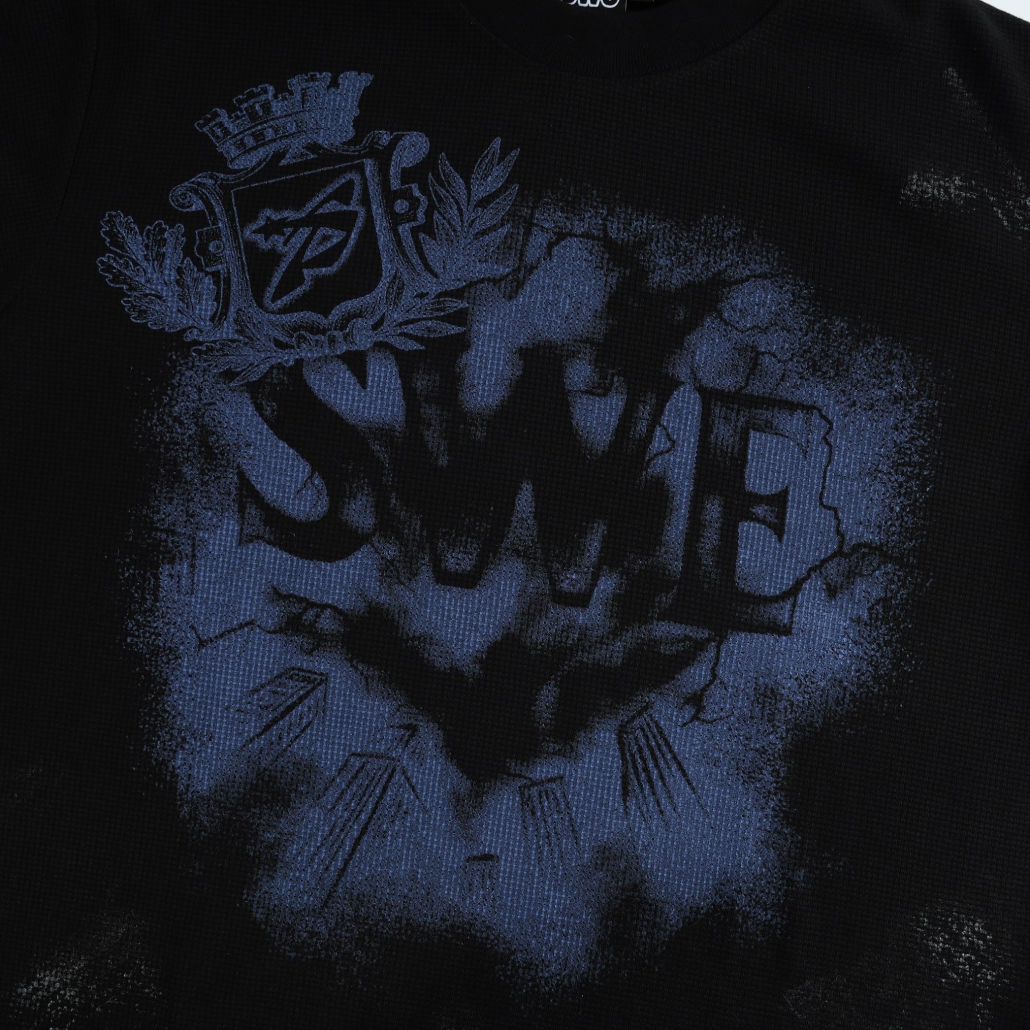  SWE ROYAL WAFFLE L/S TEE - BLACK 