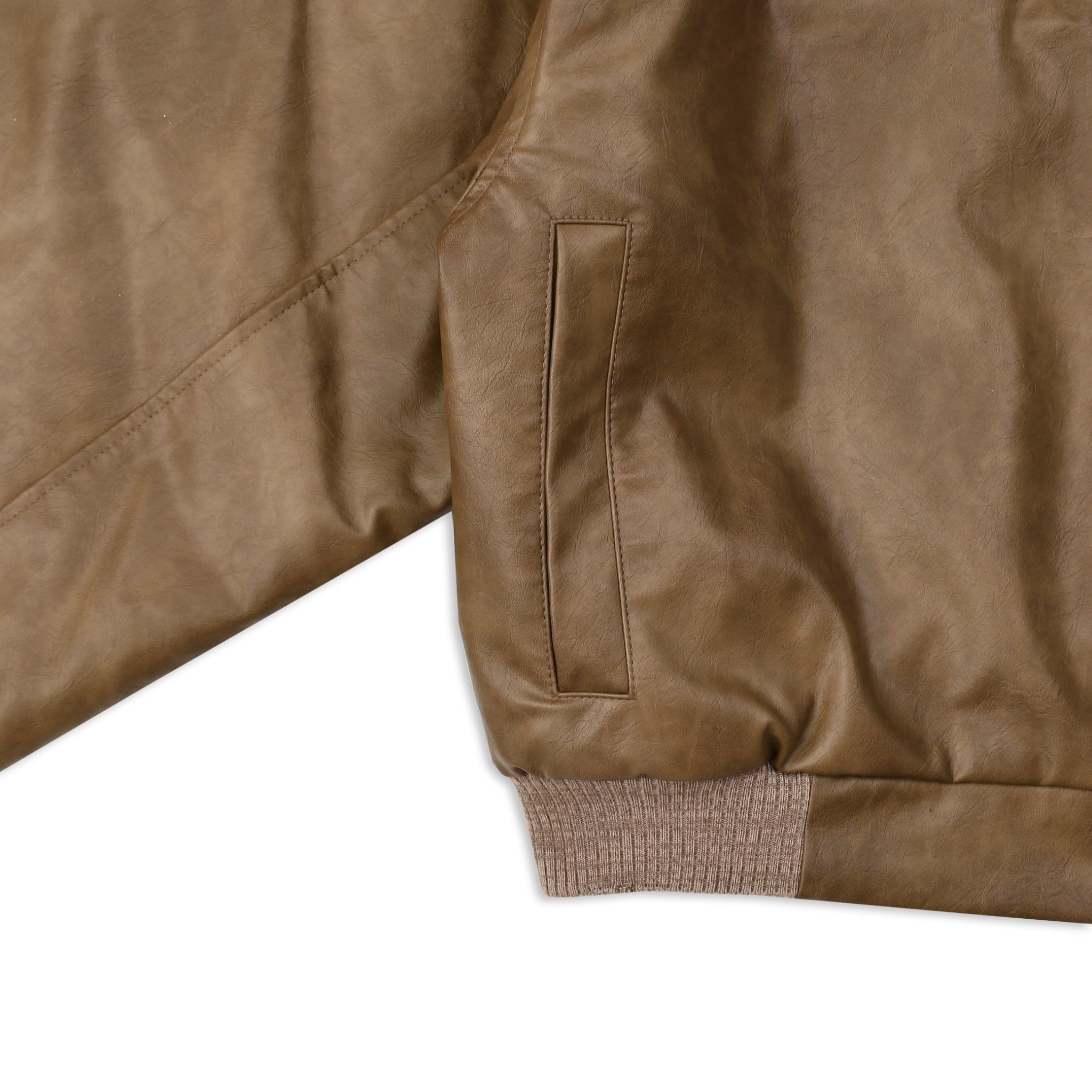  SWE EAZY LEATHER BOMBER - BROWN 
