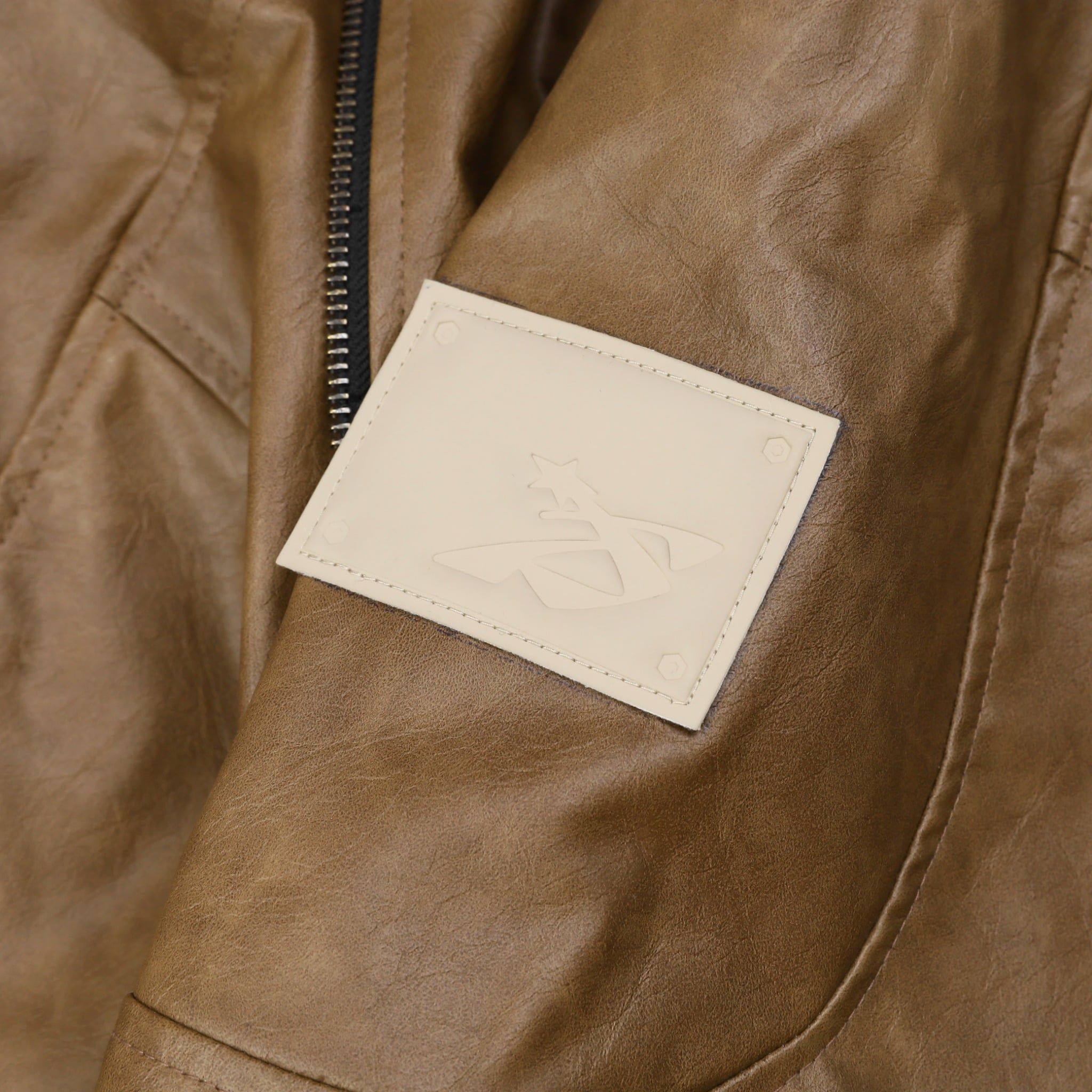  SWE EAZY LEATHER BOMBER - BROWN 
