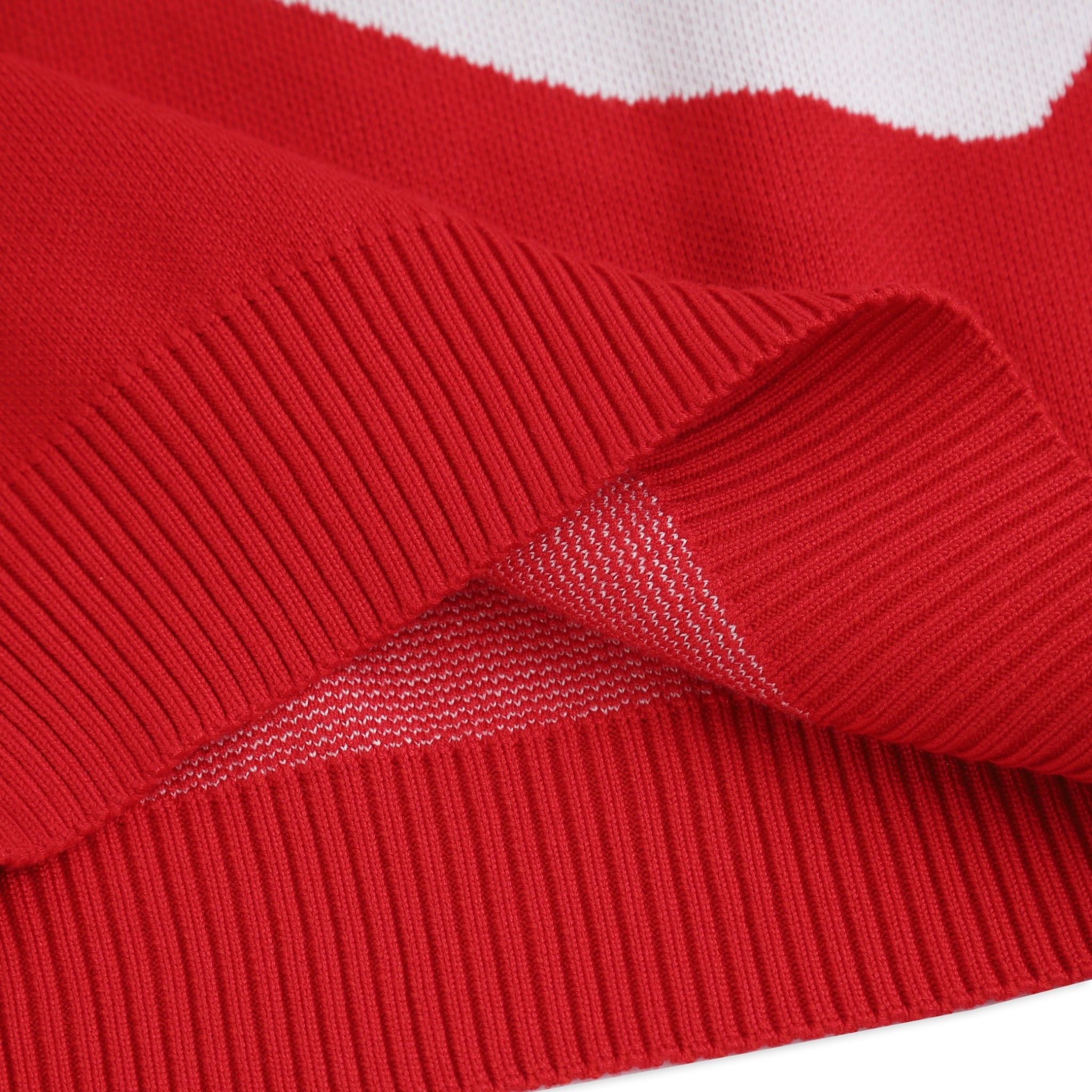  SWE PINNED LOVE KNIT SWEATER - RED 