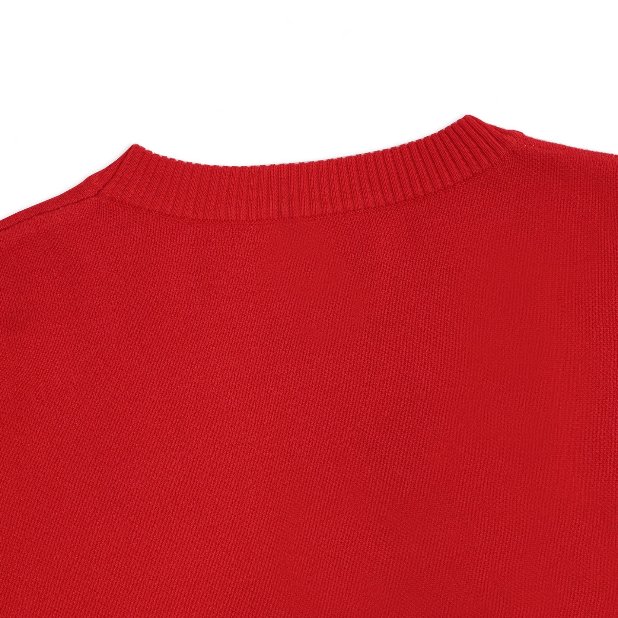  SWE PINNED LOVE KNIT SWEATER - RED 