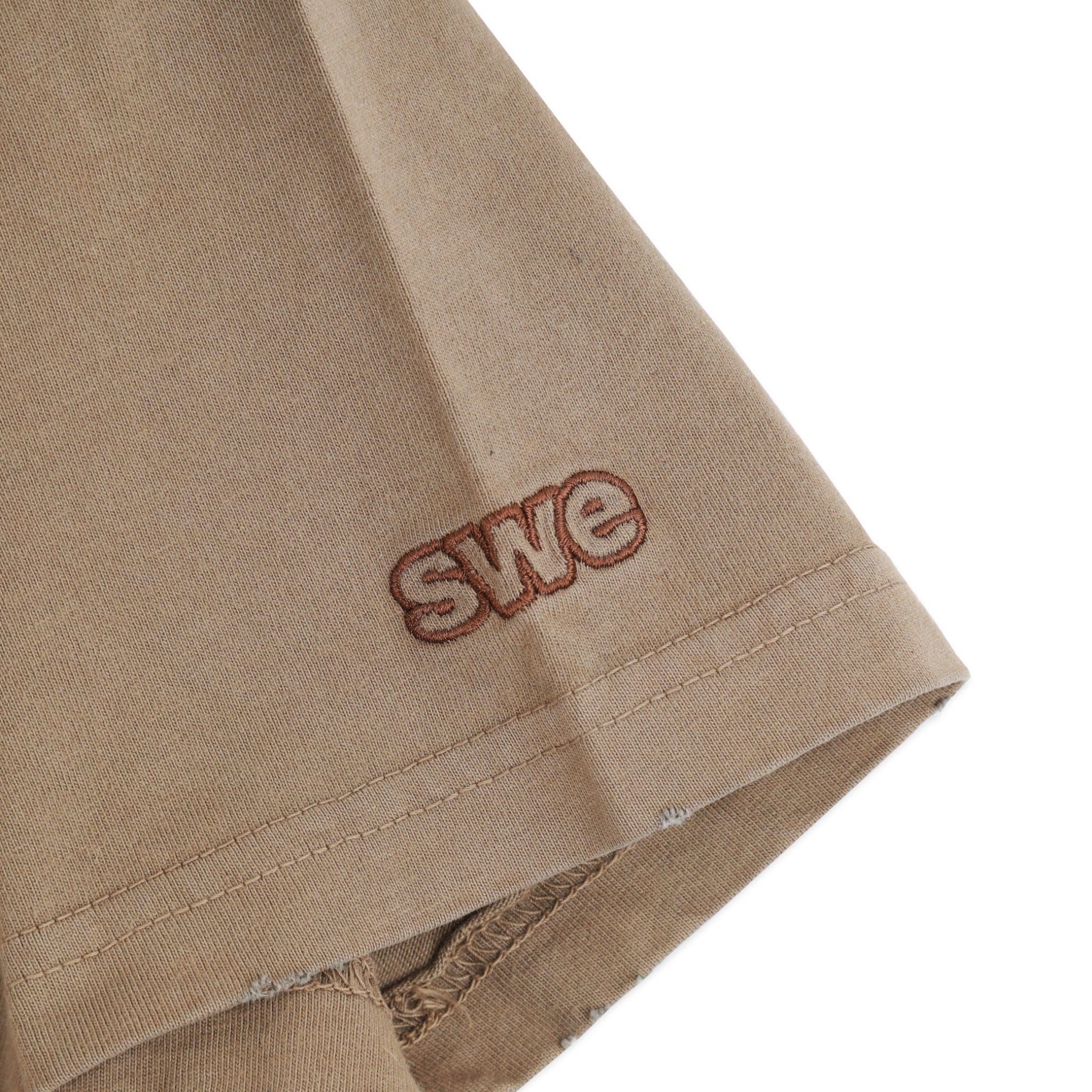  SWE HERITAGE BABY TEE - WASHED BROWN 